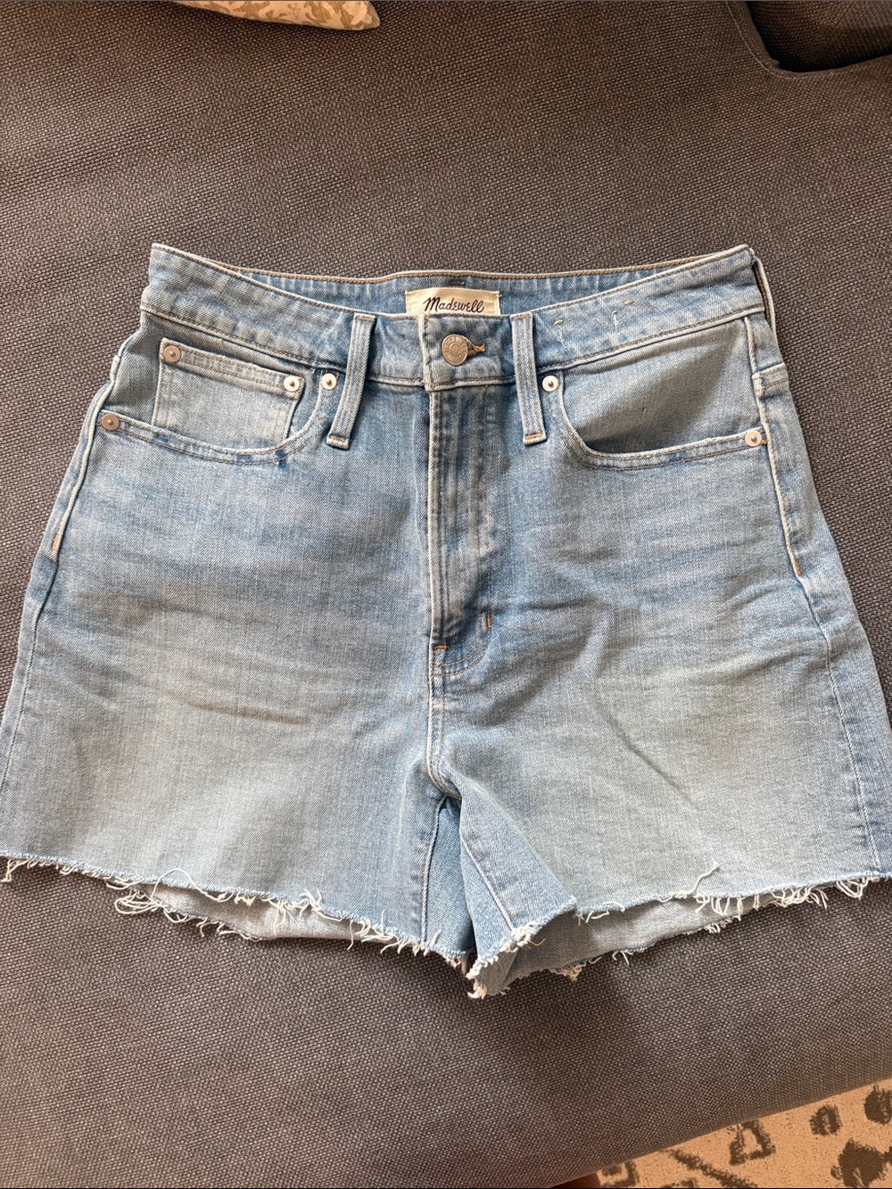 Madewell High-Rise Cut Off Jean Shorts